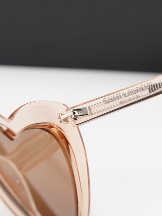 Saint Laurent SL181 LOU LOU 020 Heart Sunglasses - Nude / Brown main image 4